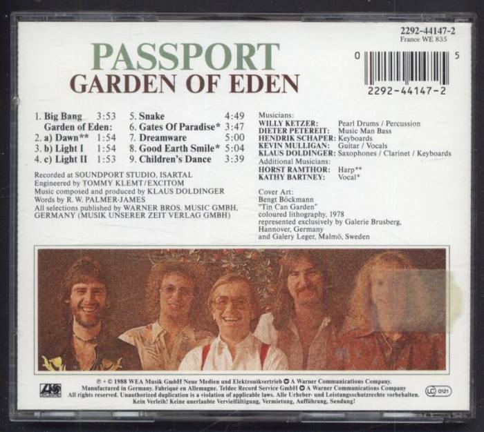 Passport - Garden Of Eden (CD)