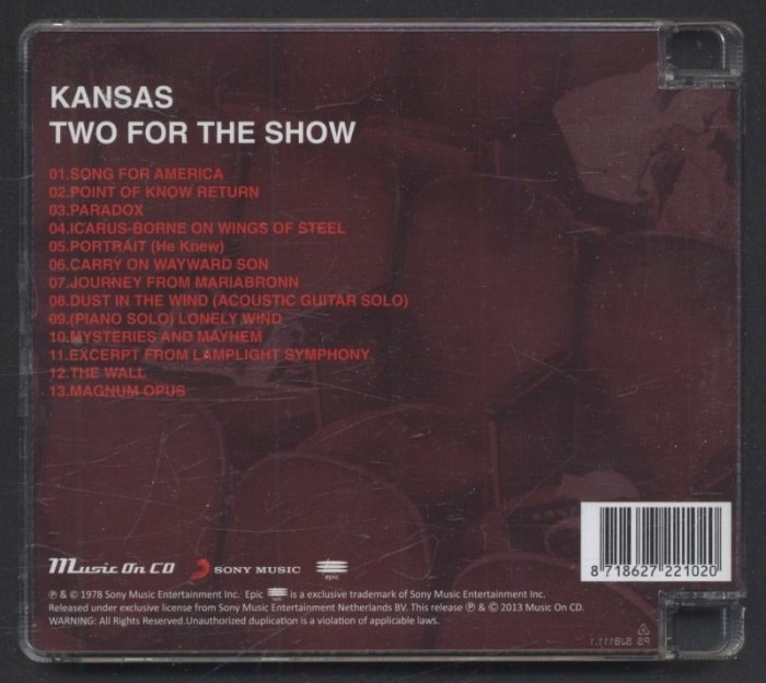 Kansas - Two For The Show (CD)