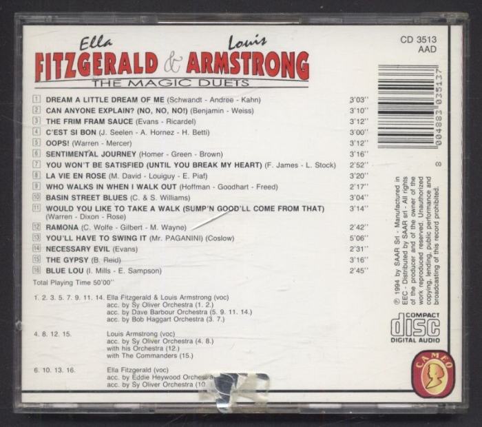Ella Fitzgerald, Louis Armstrong - The Magic Duets (CD)