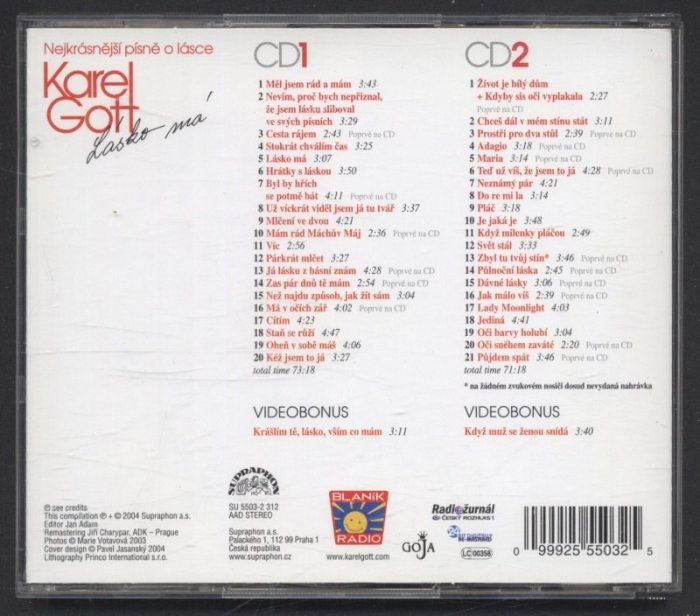 Karel Gott - Lásko má (Nejkrásnější písně o lásce) (2CD)