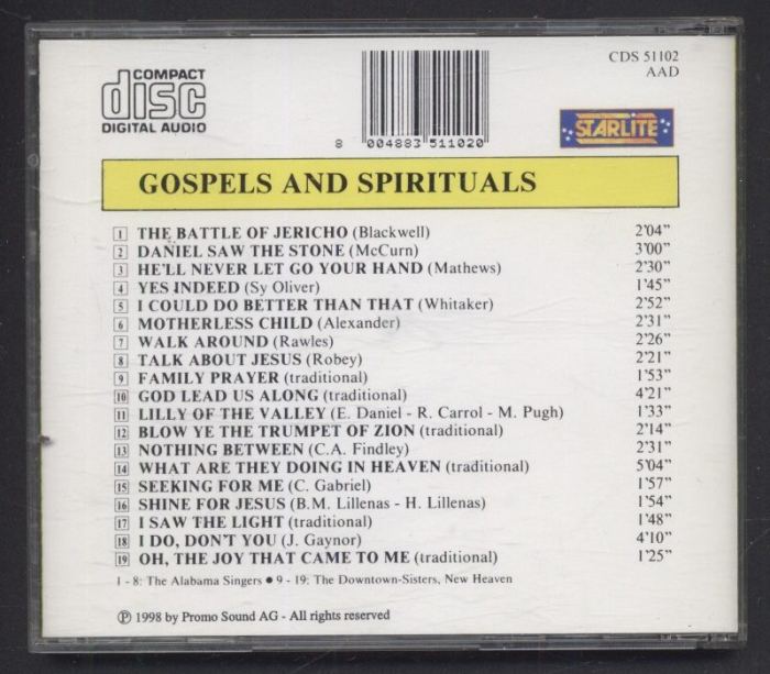 The Alabama Singers / The Downtown-Sister New Heaven - Gospels And Spirituals (CD)