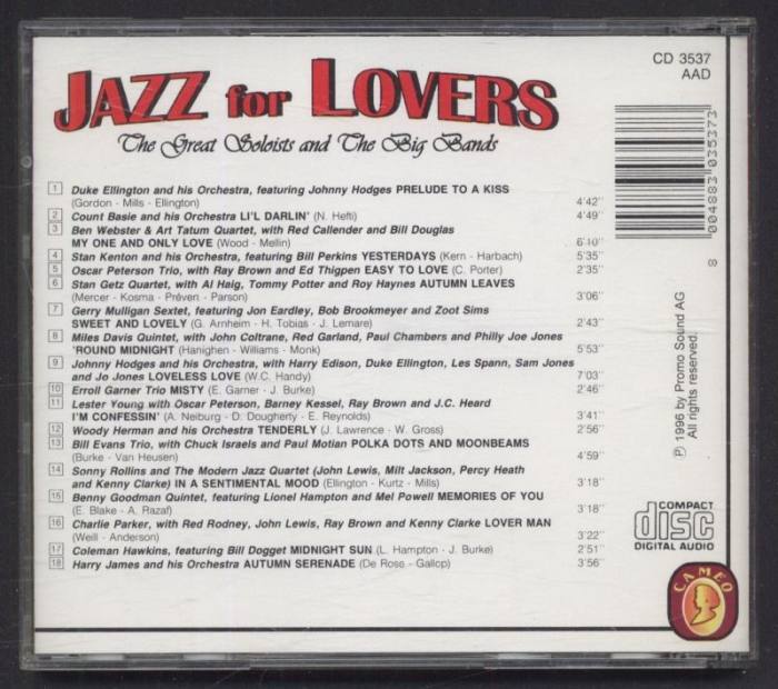 Various - Jazz For Lovers - The Great Soloists And The Big Bands (CD)
