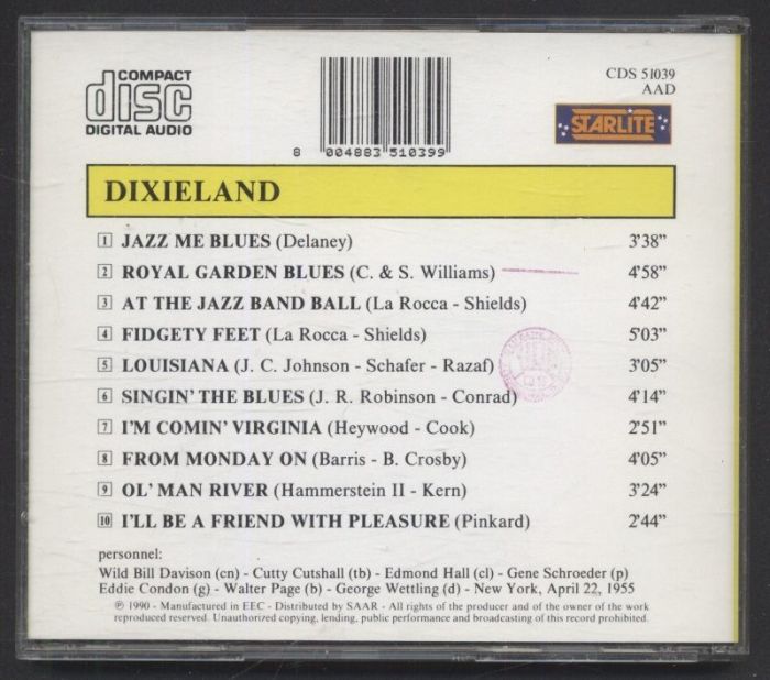 Eddie Condon And His Dixieland Band - Dixieland (CD)