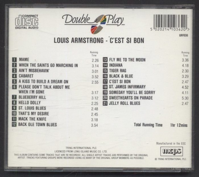 Louis Armstrong - C'est Si Bon (CD)