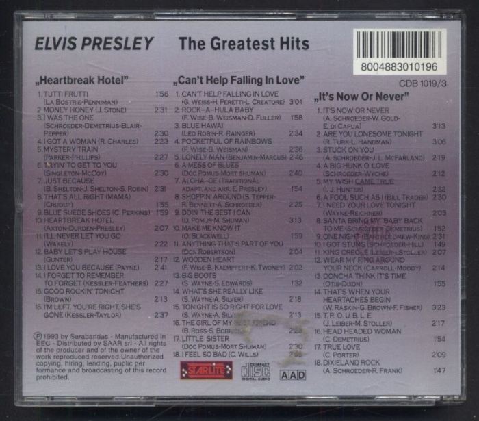 Elvis Presley - The Greatest Hits (3CD)