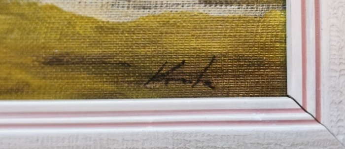 Antonín Kouba - Jihočeská krajina (olej na lepence)