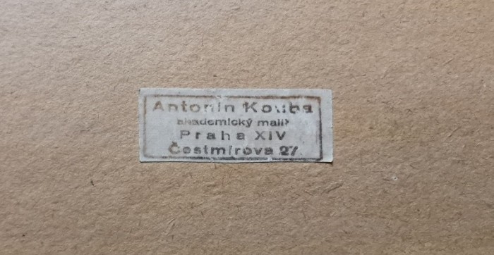 Antonín Kouba - Krajina (olej na lepence)