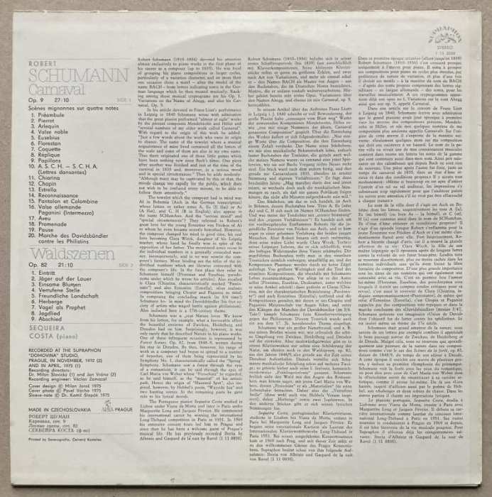 Schumann - Sequeira Costa - Carnaval / Waldszenen (LP)