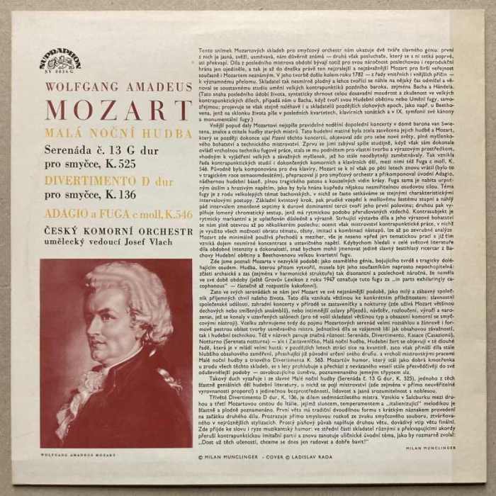 Mozart, Český komorní orchestr - Skladby pro smyčce (LP)