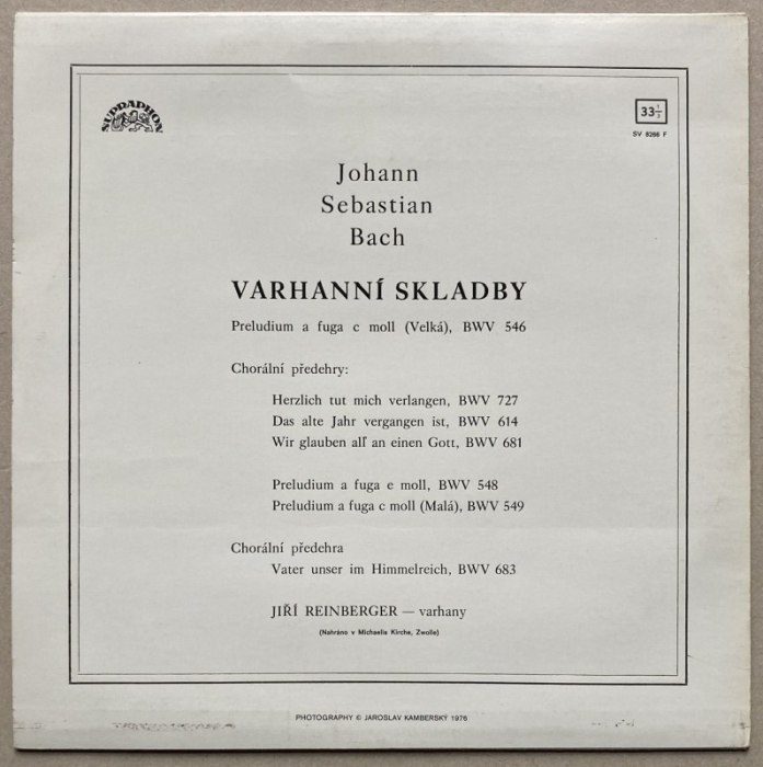 Johann Sebastian Bach - Varhanní skladby (LP)
