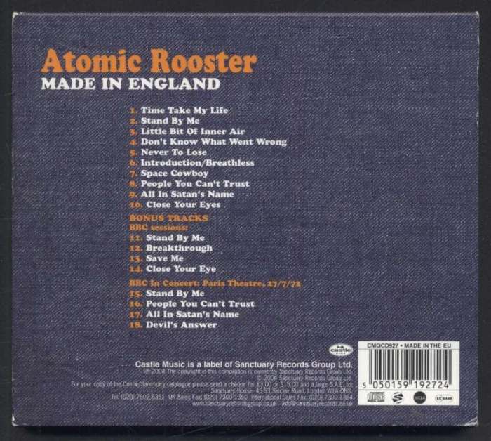 Atomic Rooster - Made In England (CD)