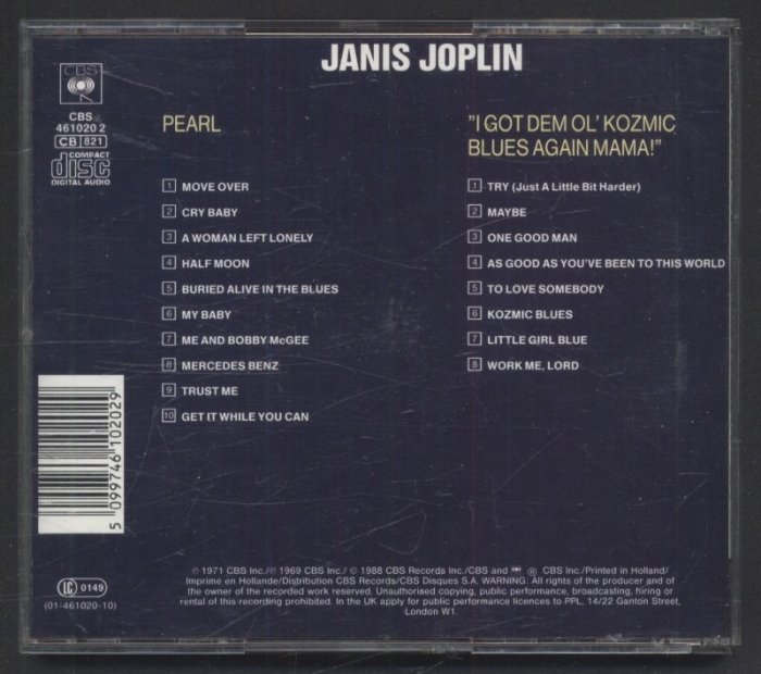Janis Joplin - Pearl + I Got Dem Ol' Kozmic Blues Again Mama! (2CD)