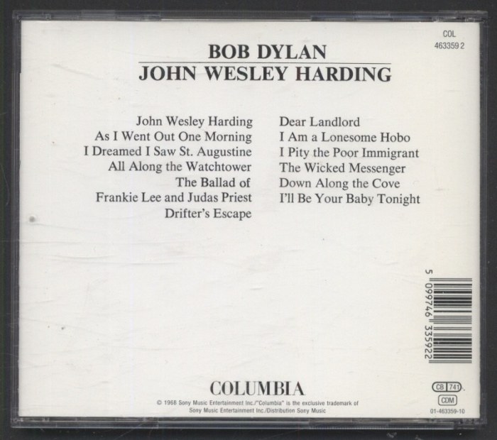 Bob Dylan - John Wesley Harding (CD)