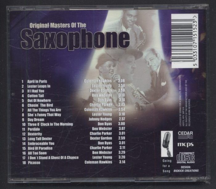Various - Original Masters Of The Saxophone (CD)