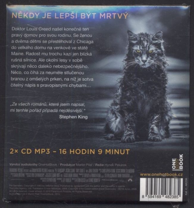 Stephen King - Hřbitov zvířátek (čte Vasil Friedrich, Klára Suchá, Jan Vlasák) (2CD)