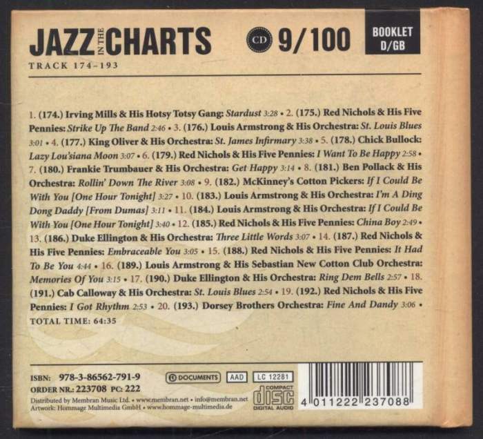 Various - Jazz In The Charts 9/100 Stardust 1930 (CD)