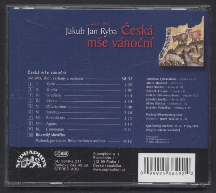 Jakub Jan Ryba - Česká mše vánoční (CD)