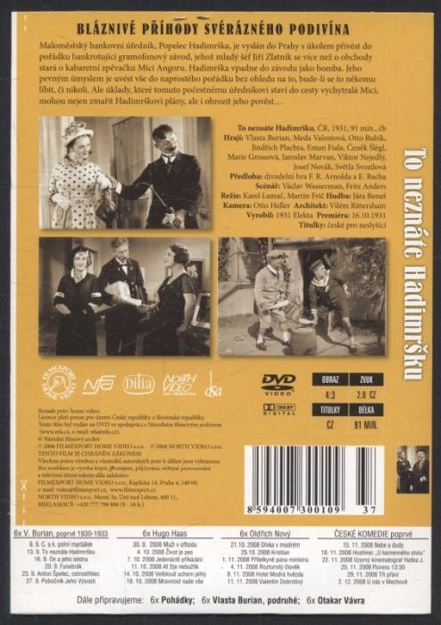To neznáte Hadimršku (DVD)
