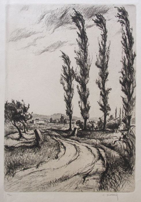 Bohuslav Knobloch - Před bouří (lept)