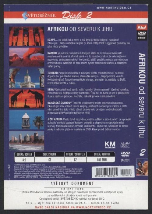 Afrikou od severu k jihu: Egypt, Namibie, Tunis, Keňa, Kanárské ostrovy, Jižní Afrika (DVD)