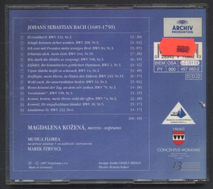 Bach, Magdalena Kožená - Arias (CD)