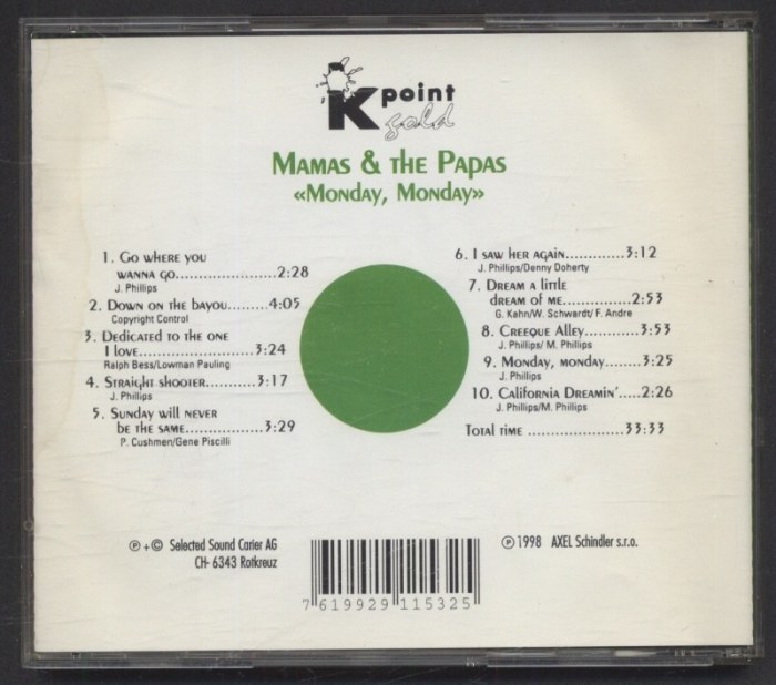 Mamas & The Papas - Monday, Monday (CD)
