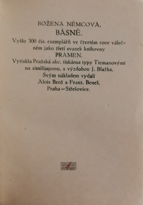 Němcová, Božena - Básně