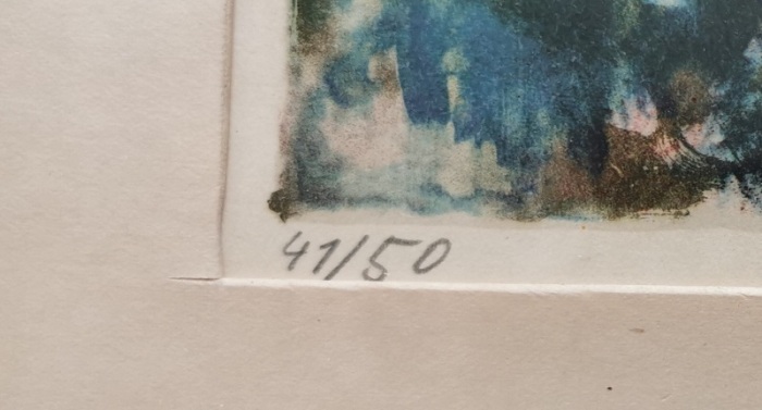 Karel Oberthor - Milenci (litografie)