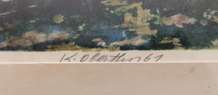 Karel Oberthor - Milenci (litografie)