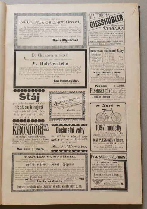 Tábor 1897 (kompletní ročník. 52 čísel)