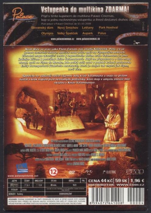 Flynn Carsen 2: Návrat do dolů krále Šalamouna (DVD)