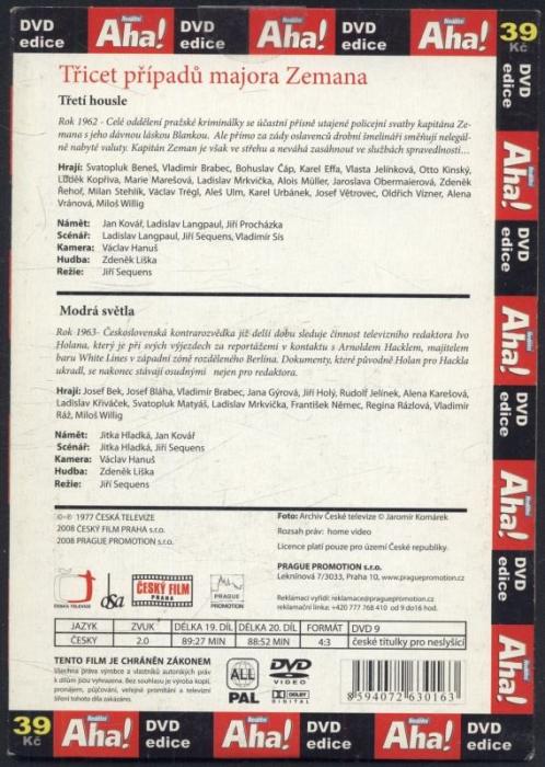 Třicet případů majora Zemana : 19. díl - Třetí housle; 20. díl - Modrá světla (DVD)
