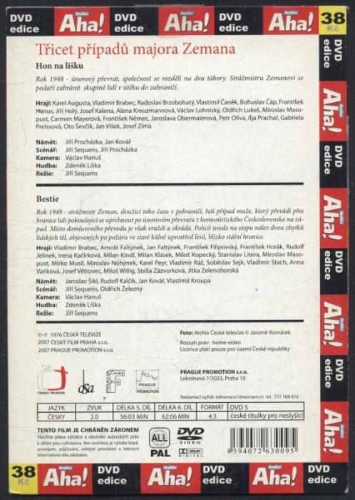 Třicet případů majora Zemana : 5. díl - Hon na lišku; 6. díl - Bestie (DVD)