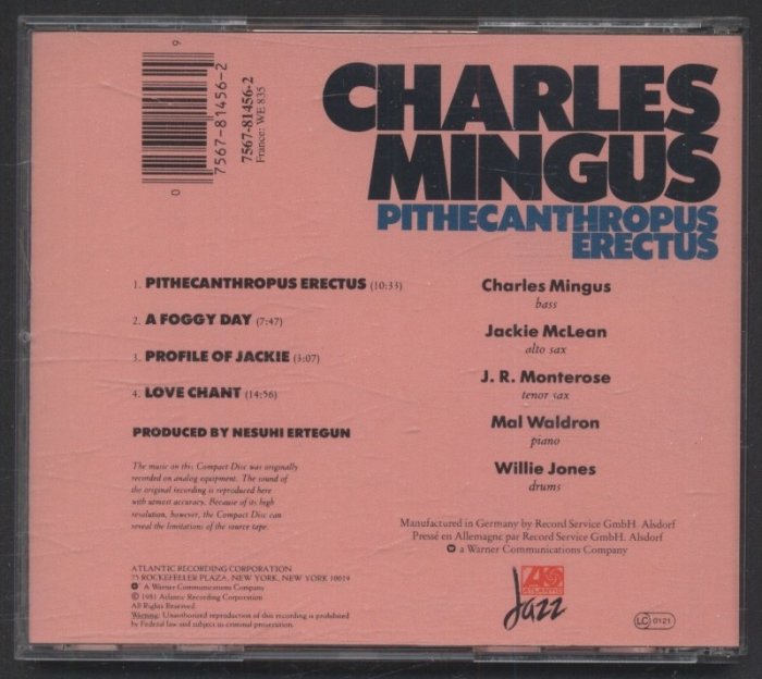 Charles Mingus - Pithecanthropus Erectus (CD)