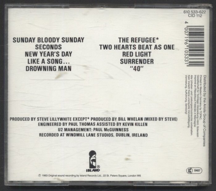 U2 - War (CD)
