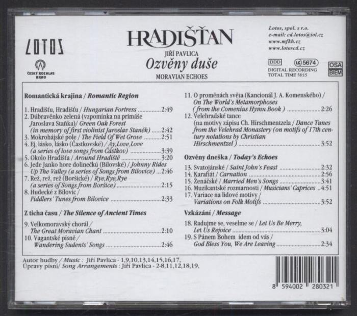 Hradišťan - Ozvěny duše (Moravian Echoes) (CD)