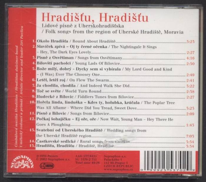 Věra Domincová, Antonín Čevela, Josef Pilát, Hradišťan - Hradišťu, Hradišťu... (CD)