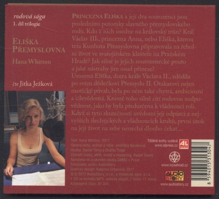 Hana Whitton, čte Jitka Ježková - Eliška Přemyslovna - Právo milovat, povinnost vládnout (CD)