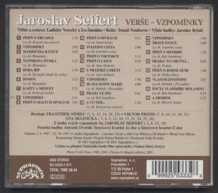 Jaroslav Seifert - Verše, vzpomínky