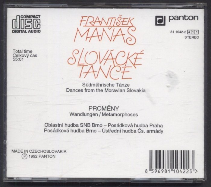František Maňas - Slovácké tance (CD)