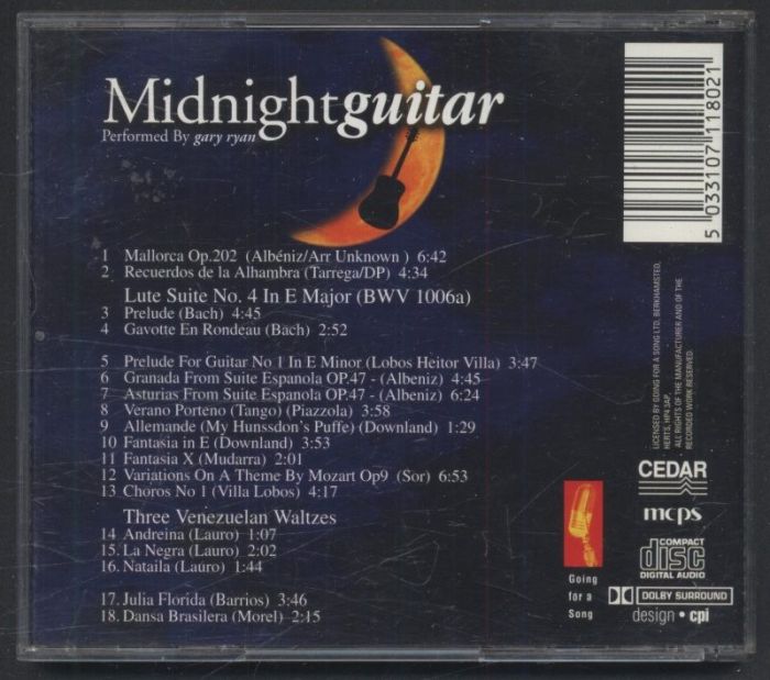 Gary Ryan - Midnight Guitar (CD)