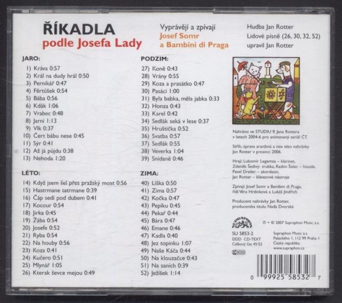 Josef Somr, Bambini di Praga - Říkadla podle Josefa Lady (CD)