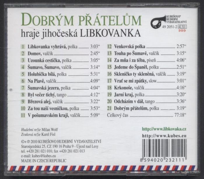 Jihočeská Libkovanka - Dobrým přátelům hraje (CD)