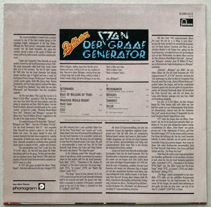 Van Der Graaf Generator - Reflection (LP)