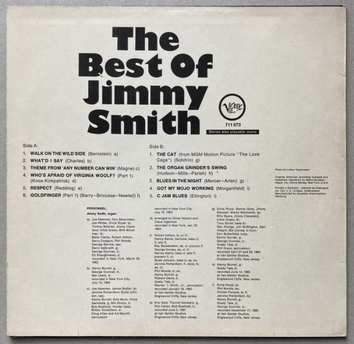 Jimmy Smith - The Best Of Jimmy Smith (LP)