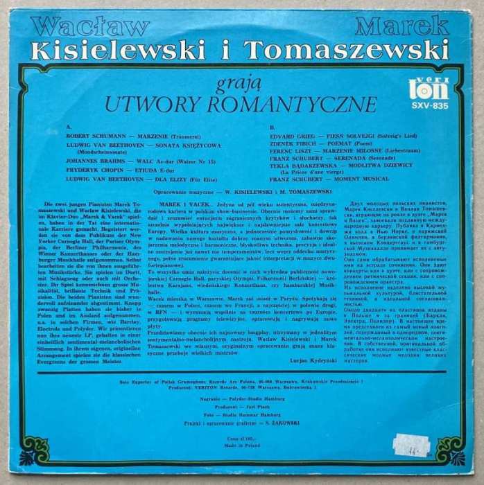 Marek i Vacek - Marek i Vacek Grają utwory romantyczne (LP)