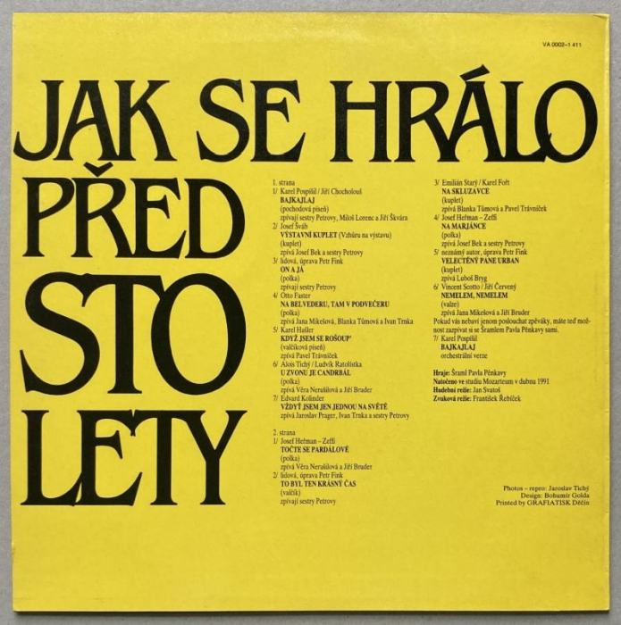 Šraml Pavla Pěnkavy - Jak se hrálo před sto lety (LP)