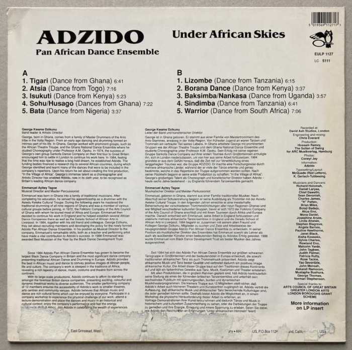 Adzido - Under African Skies (LP)