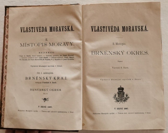 různí autoři - Vlastivěda moravská - Místopis Moravy - Brněnský okres - Blanský okres - Bučovský okres (v jednom svazku)