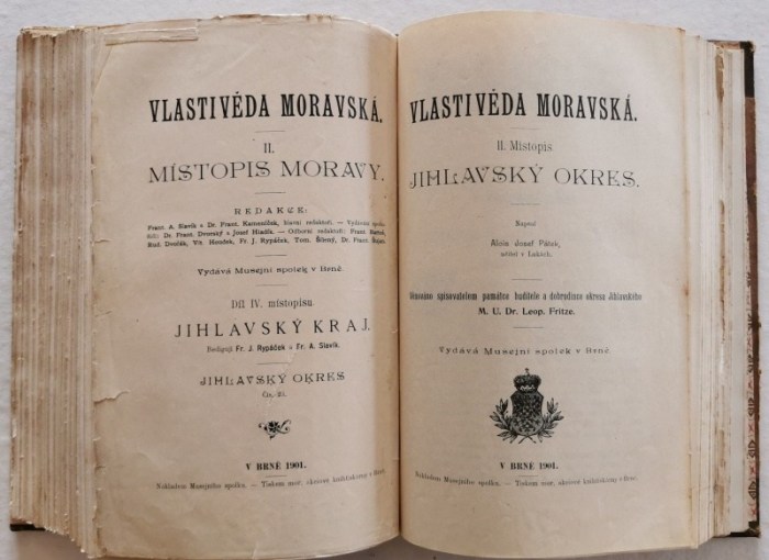 různí autoři - Vlastivěda moravská - Místopis Moravy - Znojemský okres - Jihlavský okres - Bítešský okres (v jednom svazku)